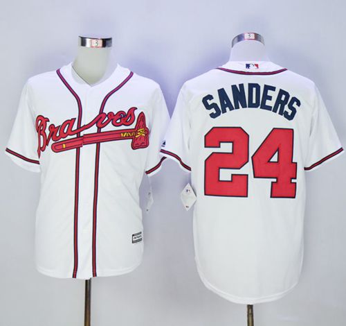 Braves #24 Deion Sanders White New Cool Base Stitched MLB Jersey Braves #24 Deion Sanders White New Cool Base Stitched MLB Jersey