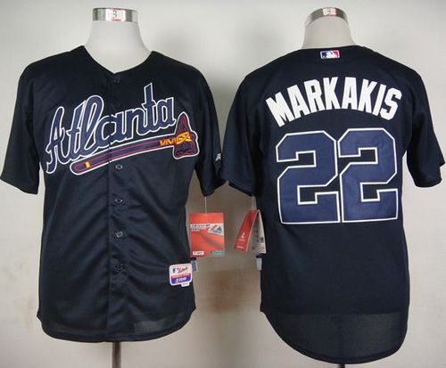 Braves #22 Nick Markakis Blue Cool Base Stitched MLB Jersey Braves #22 Nick Markakis Blue Cool Base Stitched MLB Jersey
