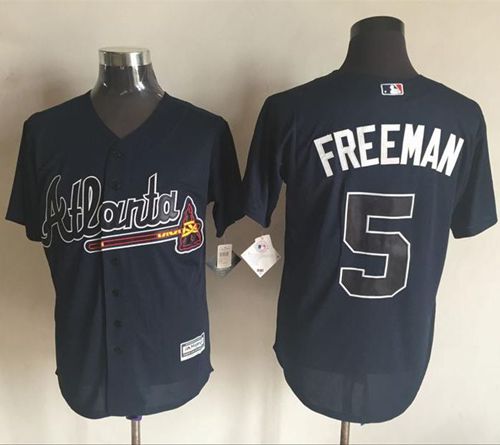 Braves #5 Freddie Freeman Blue New Cool Base Stitched MLB Jersey Braves #5 Freddie Freeman Blue New Cool Base Stitched MLB Jersey