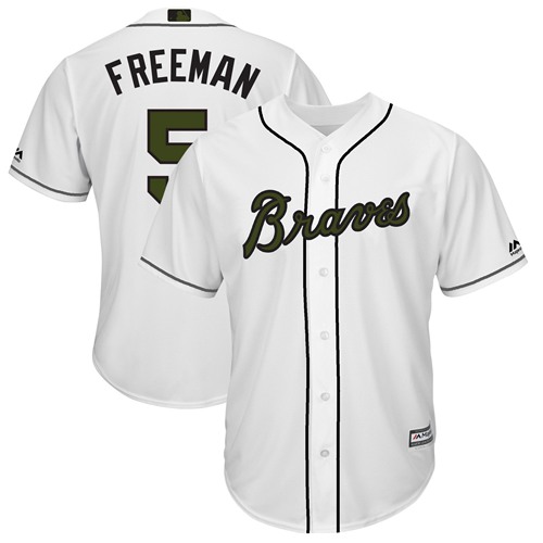 Braves #5 Freddie Freeman White New Cool Base 2018 Memorial Day Stitched MLB Jersey Braves #5 Freddie Freeman White New Cool Base 2018 Memorial Day Stitched MLB Jersey