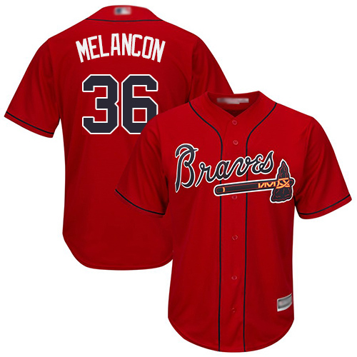 Braves #36 Mark Melancon Red New Cool Base Stitched MLB Jersey Braves #36 Mark Melancon Red New Cool Base Stitched MLB Jersey
