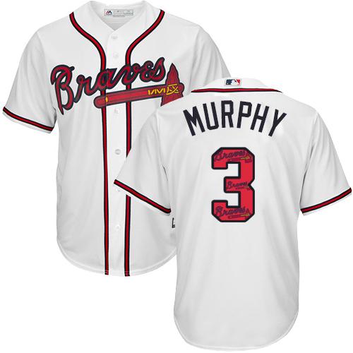 Braves #3 Dale Murphy White Team Logo Fashion Stitched MLB Jersey Braves #3 Dale Murphy White Team Logo Fashion Stitched MLB Jersey