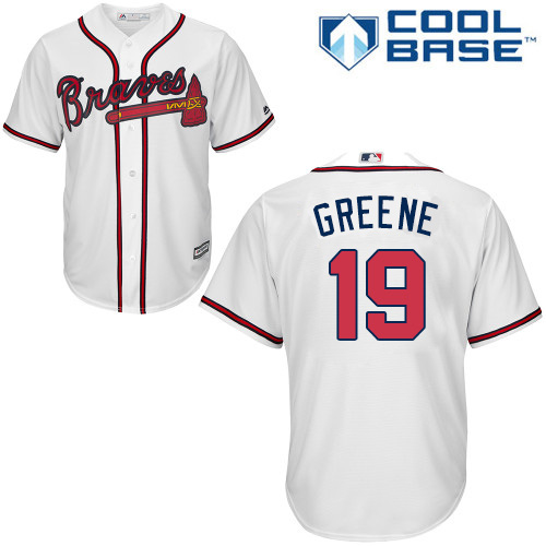 Braves #19 Shane Greene White New Cool Base Stitched MLB Jersey Braves #19 Shane Greene White New Cool Base Stitched MLB Jersey