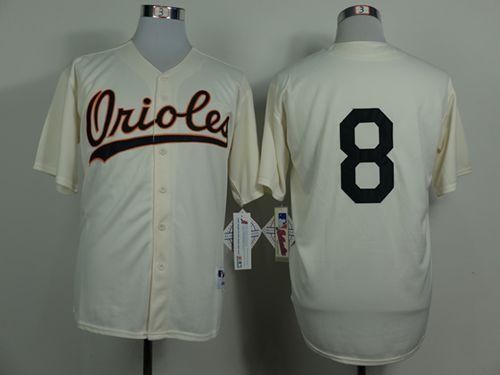 Orioles #8 Cal Ripken Cream 1954 Turn Back The Clock Stitched MLB Jersey Orioles #8 Cal Ripken Cream 1954 Turn Back The Clock Stitched MLB Jersey