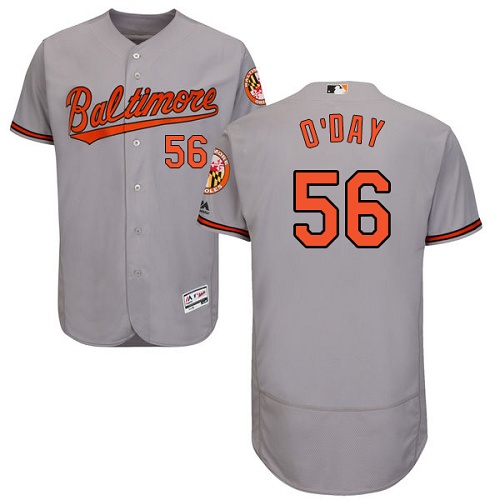 Orioles #56 Darren O'Day Grey Flexbase Authentic Collection Stitched MLB Jersey Orioles #56 Darren O'Day Grey Flexbase Authentic Collection Stitched MLB Jersey