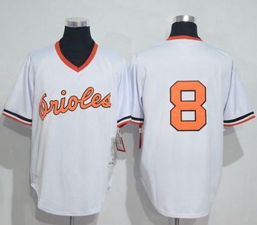 Mitchell And Ness 1985 Orioles #8 Cal Ripken White Throwback Stitched MLB Jersey Mitchell And Ness 1985 Orioles #8 Cal Ripken White Throwback Stitched MLB Jersey