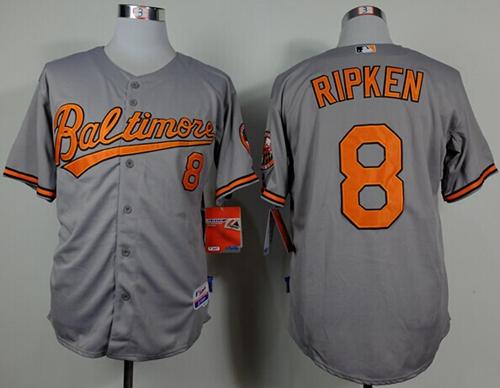 Orioles #8 Cal Ripken Grey Cool Base Stitched MLB Jersey Orioles #8 Cal Ripken Grey Cool Base Stitched MLB Jersey