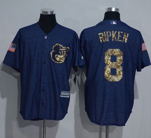Orioles #8 Cal Ripken Denim Blue Salute to Service Stitched MLB Jersey Orioles #8 Cal Ripken Denim Blue Salute to Service Stitched MLB Jersey