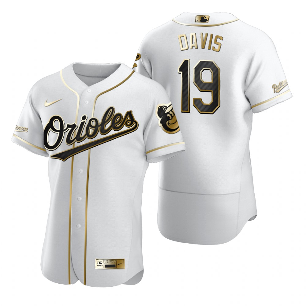 Baltimore Orioles #19 Chris Davis White Nike Men's Authentic Golden Edition MLB Jersey Baltimore Orioles #19 Chris Davis White Nike Men's Authentic Golden Edition MLB Jersey