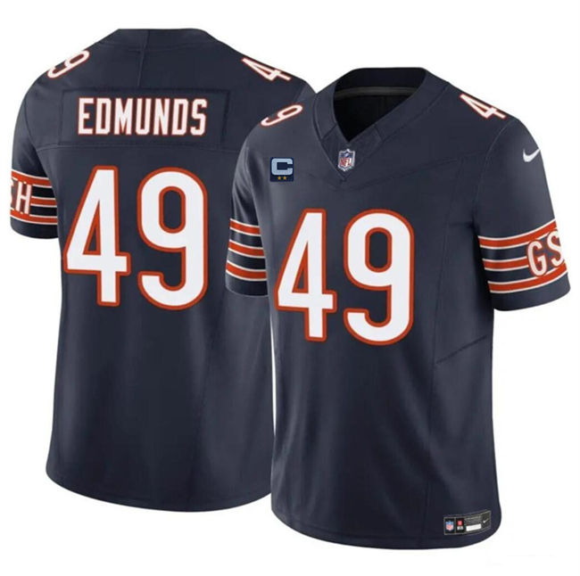 Men's Chicago Bears #49 Tremaine Edmunds Navy 2024 F.U.S.E. With 2-star C Patch Vapor Untouchable Limited Stitched Football Jersey Men's Chicago Bears #49 Tremaine Edmunds Navy 2024 F.U.S.E. With 2-star C Patch Vapor Untouchable Limited Stitched Football Jersey