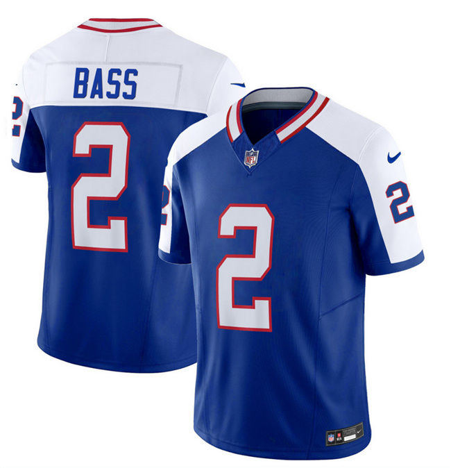 Men's Buffalo Bills #2 Tyler Bass Blue/White 2023 F.U.S.E. Throwback Vapor Untouchable Limited Stitched Jersey Men's Buffalo Bills #2 Tyler Bass Blue/White 2023 F.U.S.E. Throwback Vapor Untouchable Limited Stitched Jersey