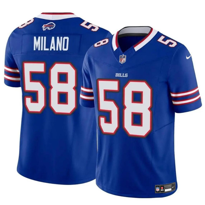 Men's Buffalo Bills Active Player Custom Blue 2024 F.U.S.E. Vapor Untouchable Limited Stitched Football Jersey