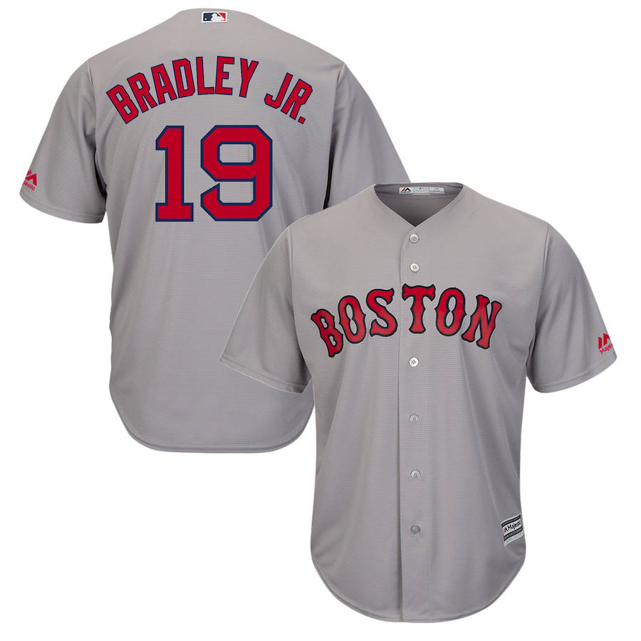 Boston Red Sox #19 Jackie Bradley Jr. Majestic Official Cool Base Player Jersey Gray Boston Red Sox #19 Jackie Bradley Jr. Majestic Official Cool Base Player Jersey Gray