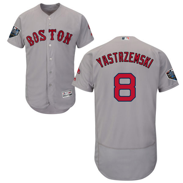 Red Sox #8 Carl Yastrzemski Grey Flexbase Authentic Collection 2018 World Series Stitched MLB Jersey Red Sox #8 Carl Yastrzemski Grey Flexbase Authentic Collection 2018 World Series Stitched MLB Jersey