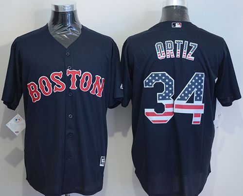 Red Sox #34 David Ortiz Navy Blue USA Flag Fashion Stitched MLB Jersey Red Sox #34 David Ortiz Navy Blue USA Flag Fashion Stitched MLB Jersey