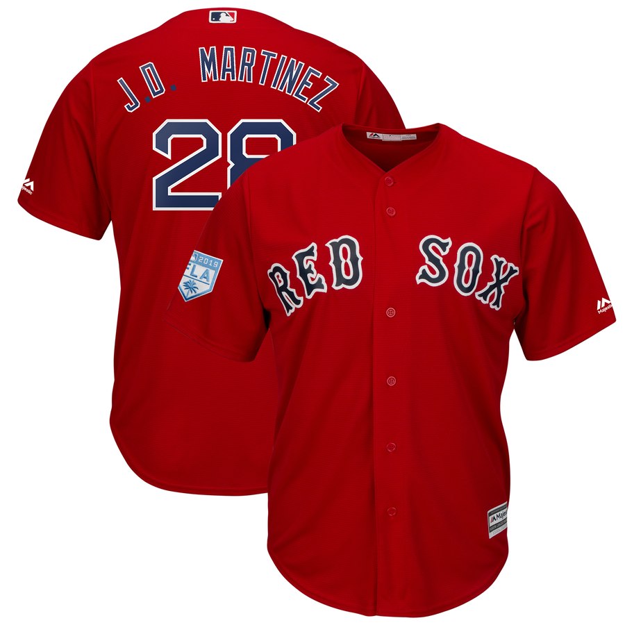 Red Sox #28 J.D. Martinez Red 2019 Spring Training Cool Base Stitched MLB Jersey Red Sox #28 J.D. Martinez Red 2019 Spring Training Cool Base Stitched MLB Jersey