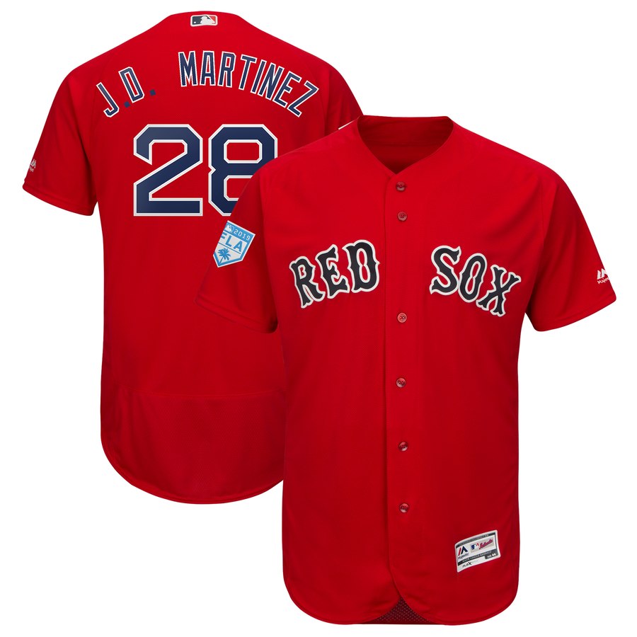 Red Sox #28 J.D. Martinez Red 2019 Spring Training Flex Base Stitched MLB Jersey Red Sox #28 J.D. Martinez Red 2019 Spring Training Flex Base Stitched MLB Jersey