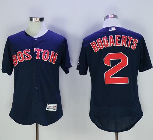 Red Sox #2 Xander Bogaerts Navy Blue Flexbase Authentic Collection Stitched MLB Jersey Red Sox #2 Xander Bogaerts Navy Blue Flexbase Authentic Collection Stitched MLB Jersey