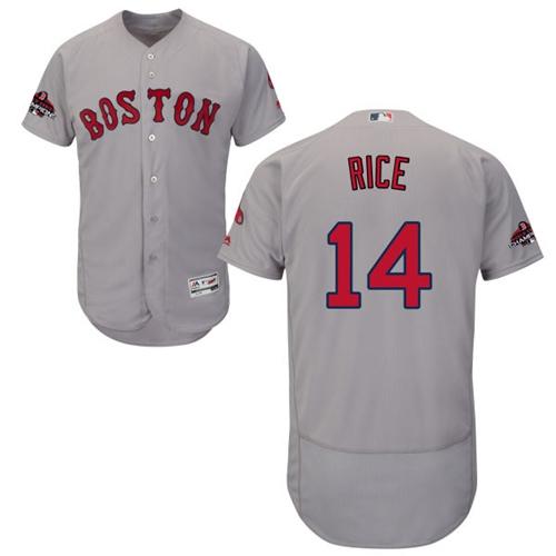 Red Sox #14 Jim Rice Grey Flexbase Authentic Collection 2018 World Series Champions Stitched MLB Jersey Red Sox #14 Jim Rice Grey Flexbase Authentic Collection 2018 World Series Champions Stitched MLB Jersey