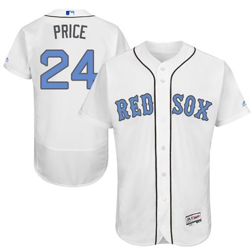 Red Sox #24 David Price White Flexbase Authentic Collection Father's Day Stitched MLB Jersey Red Sox #24 David Price White Flexbase Authentic Collection Father's Day Stitched MLB Jersey