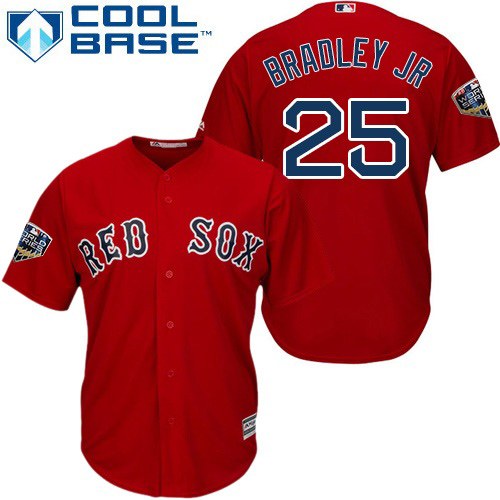 Red Sox #25 Jackie Bradley Jr Red New Cool Base 2018 World Series Stitched MLB Jersey Red Sox #25 Jackie Bradley Jr Red New Cool Base 2018 World Series Stitched MLB Jersey