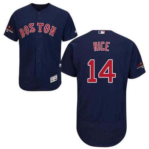 Red Sox #14 Jim Rice Navy Blue Flexbase Authentic Collection 2018 World Series Champions Stitched MLB Jersey Red Sox #14 Jim Rice Navy Blue Flexbase Authentic Collection 2018 World Series Champions Stitched MLB Jersey