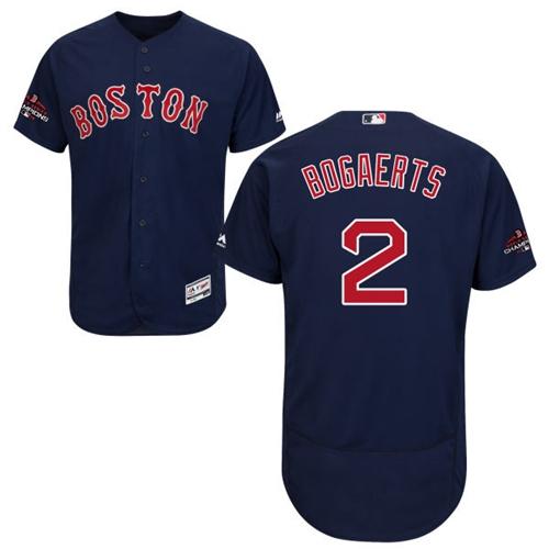 Red Sox #2 Xander Bogaerts Navy Blue Flexbase Authentic Collection 2018 World Series Champions Stitched MLB Jersey Red Sox #2 Xander Bogaerts Navy Blue Flexbase Authentic Collection 2018 World Series Champions Stitched MLB Jersey