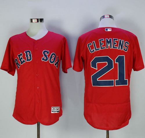 Red Sox #21 Roger Clemens Red Flexbase Authentic Collection Stitched MLB Jersey Red Sox #21 Roger Clemens Red Flexbase Authentic Collection Stitched MLB Jersey