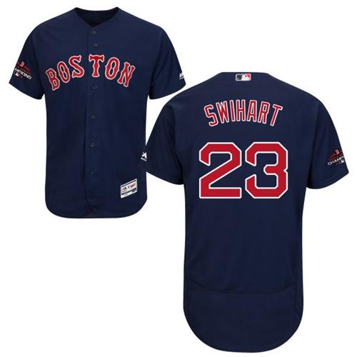 Red Sox #23 Blake Swihart Navy Blue Flexbase Authentic Collection 2018 World Series Champions Stitched MLB Jersey Red Sox #23 Blake Swihart Navy Blue Flexbase Authentic Collection 2018 World Series Champions Stitched MLB Jersey