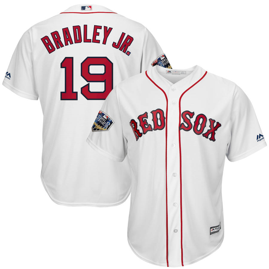Boston Red Sox #19 Jackie Bradley Jr. Majestic 2018 World Series Cool Base Player Jersey White Boston Red Sox #19 Jackie Bradley Jr. Majestic 2018 World Series Cool Base Player Jersey White
