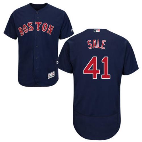 Red Sox #41 Chris Sale Navy Blue Flexbase Authentic Collection Stitched MLB Jersey Red Sox #41 Chris Sale Navy Blue Flexbase Authentic Collection Stitched MLB Jersey