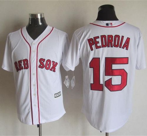 Red Sox #15 Dustin Pedroia White New Cool Base Stitched MLB Jersey Red Sox #15 Dustin Pedroia White New Cool Base Stitched MLB Jersey