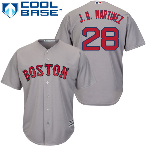Red Sox #28 J. D. Martinez Grey New Cool Base Stitched MLB Jersey Red Sox #28 J. D. Martinez Grey New Cool Base Stitched MLB Jersey