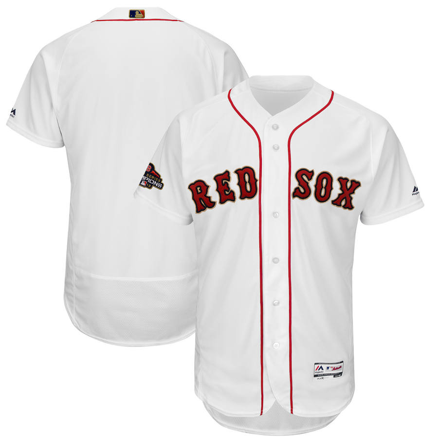 Boston Red Sox Majestic 2019 Gold Program Flex Base Team Jersey White Boston Red Sox Majestic 2019 Gold Program Flex Base Team Jersey White