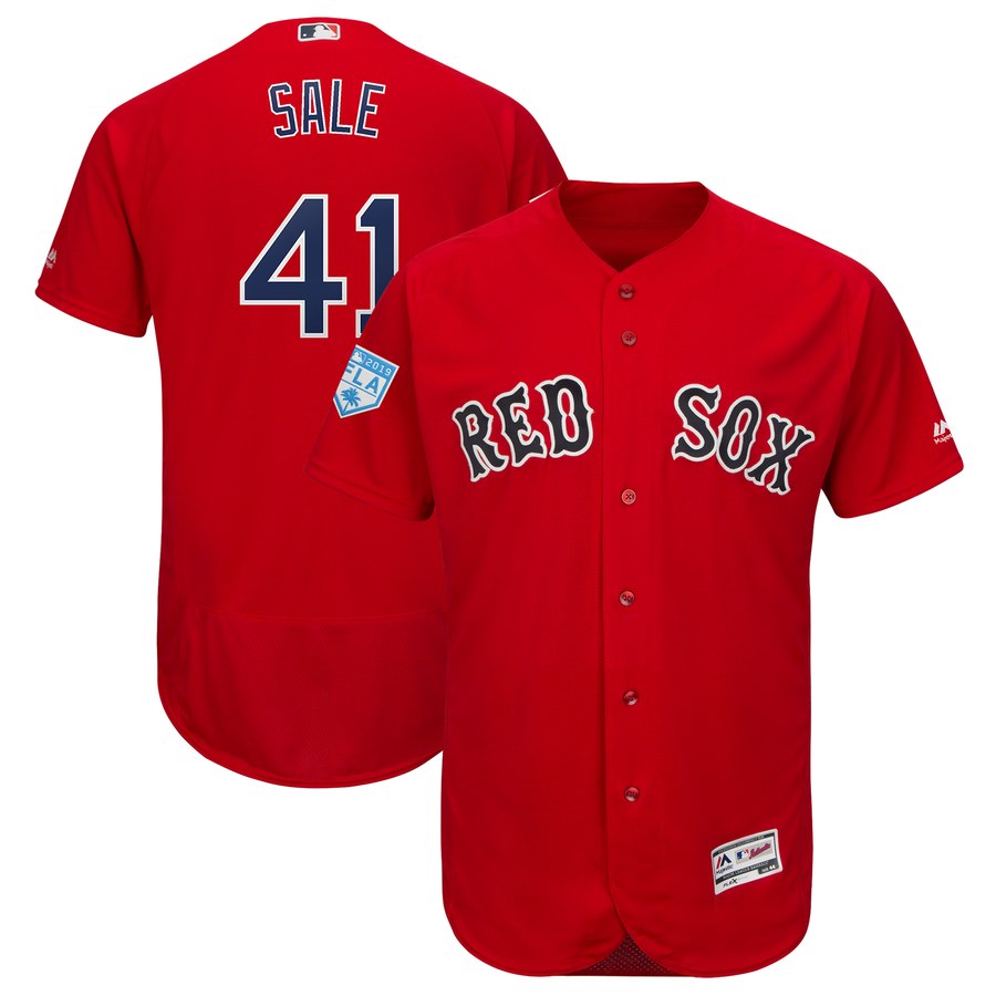 Red Sox #41 Chris Sale Red 2019 Spring Training Flex Base Stitched MLB Jersey Red Sox #41 Chris Sale Red 2019 Spring Training Flex Base Stitched MLB Jersey