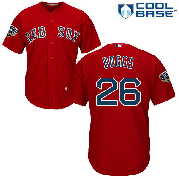 Red Sox #26 Wade Boggs Red New Cool Base 2018 World Series Stitched MLB Jersey Red Sox #26 Wade Boggs Red New Cool Base 2018 World Series Stitched MLB Jersey