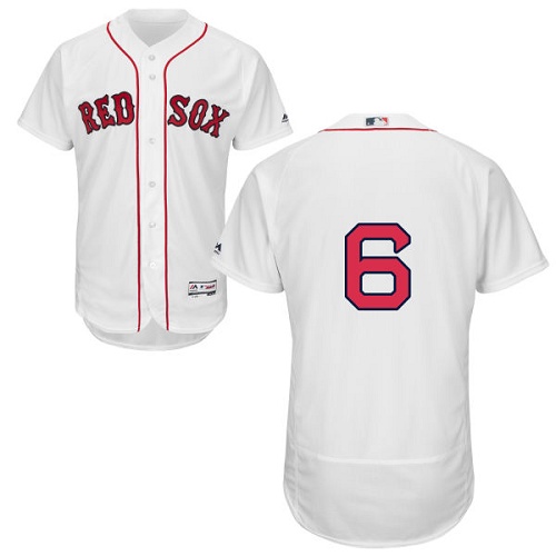 Red Sox #6 Johnny Pesky White Flexbase Authentic Collection Stitched MLB Jersey Red Sox #6 Johnny Pesky White Flexbase Authentic Collection Stitched MLB Jersey