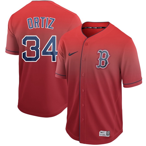 Nike Red Sox #34 David Ortiz Red Fade Authentic Stitched MLB Jersey Nike Red Sox #34 David Ortiz Red Fade Authentic Stitched MLB Jersey