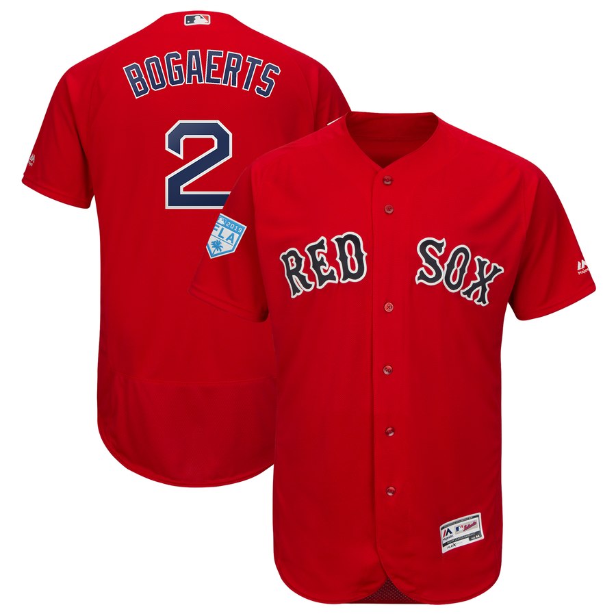 Red Sox #2 Xander Bogaerts Red 2019 Spring Training Flex Base Stitched MLB Jersey Red Sox #2 Xander Bogaerts Red 2019 Spring Training Flex Base Stitched MLB Jersey