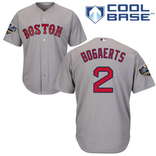 Red Sox #2 Xander Bogaerts Grey New Cool Base 2018 World Series Stitched MLB Jersey Red Sox #2 Xander Bogaerts Grey New Cool Base 2018 World Series Stitched MLB Jersey