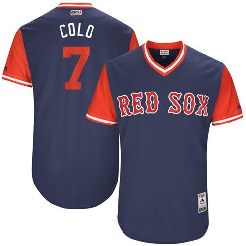 Red Sox #7 Christian Vazquez Navy 