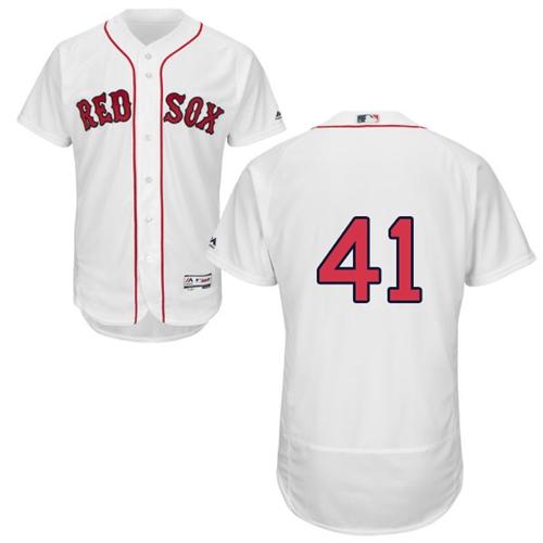 Red Sox #41 Chris Sale White Flexbase Authentic Collection Stitched MLB Jersey Red Sox #41 Chris Sale White Flexbase Authentic Collection Stitched MLB Jersey