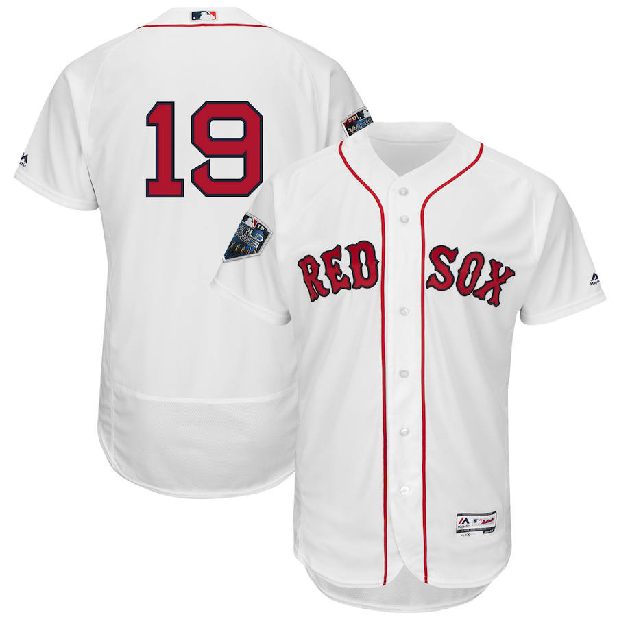 Boston Red Sox #19 Jackie Bradley Jr. Majestic 2018 World Series Flex Base Player Jersey White Boston Red Sox #19 Jackie Bradley Jr. Majestic 2018 World Series Flex Base Player Jersey White