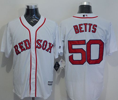 Red Sox #50 Mookie Betts White New Cool Base Stitched MLB Jersey Red Sox #50 Mookie Betts White New Cool Base Stitched MLB Jersey