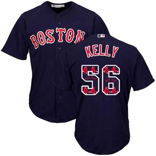 Red Sox #56 Joe Kelly Navy Blue Team Logo Fashion Stitched MLB Jersey Red Sox #56 Joe Kelly Navy Blue Team Logo Fashion Stitched MLB Jersey