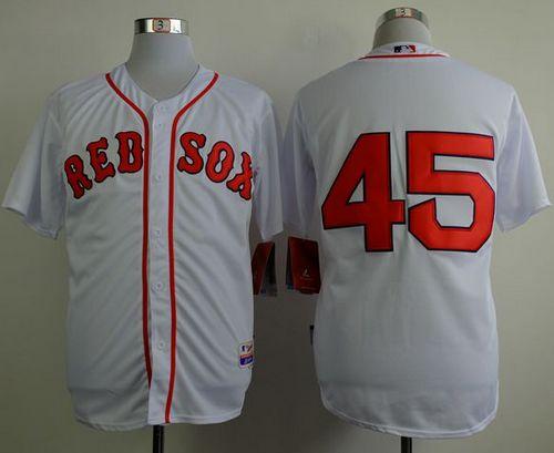 Red Sox #45 Pedro Martinez White Cool Base Stitched MLB Jersey Red Sox #45 Pedro Martinez White Cool Base Stitched MLB Jersey
