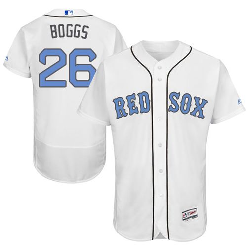 Red Sox #26 Wade Boggs White Flexbase Authentic Collection Father's Day Stitched MLB Jersey Red Sox #26 Wade Boggs White Flexbase Authentic Collection Father's Day Stitched MLB Jersey