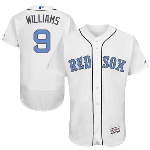 Red Sox #9 Ted Williams White Flexbase Authentic Collection Father's Day Stitched MLB Jersey Red Sox #9 Ted Williams White Flexbase Authentic Collection Father's Day Stitched MLB Jersey