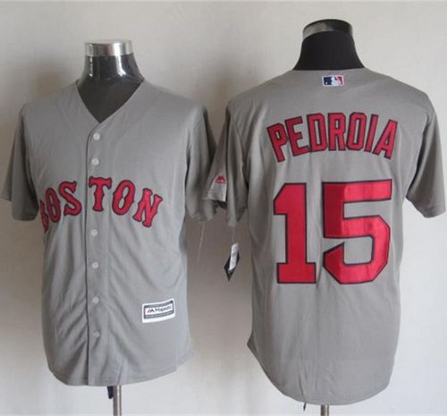 Red Sox #15 Dustin Pedroia Grey New Cool Base Stitched MLB Jersey Red Sox #15 Dustin Pedroia Grey New Cool Base Stitched MLB Jersey