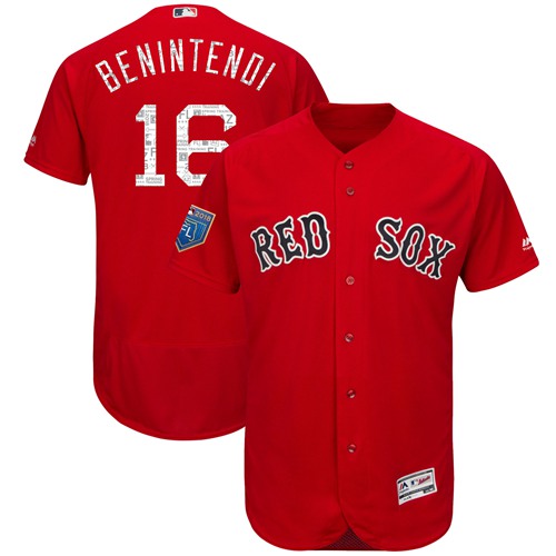 Red Sox #16 Andrew Benintendi Red 2018 Spring Training Authentic Flex Base Stitched MLB Jersey Red Sox #16 Andrew Benintendi Red 2018 Spring Training Authentic Flex Base Stitched MLB Jersey